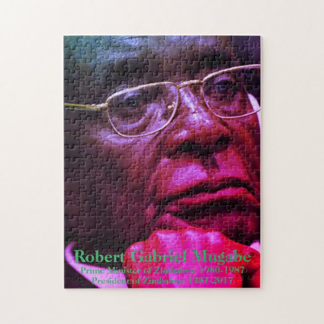 Robert G. Mugabe, President of Zimbabwe Jigsaw Puzzle (Vertical)