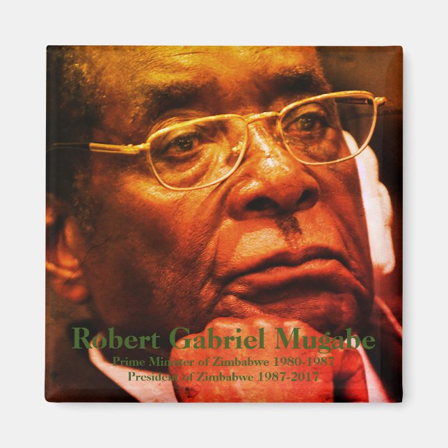 Robert G. Mugabe, President of Zimbabwe Magnet (Front)