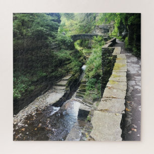 robert h. treman state park bridge jigsaw puzzle