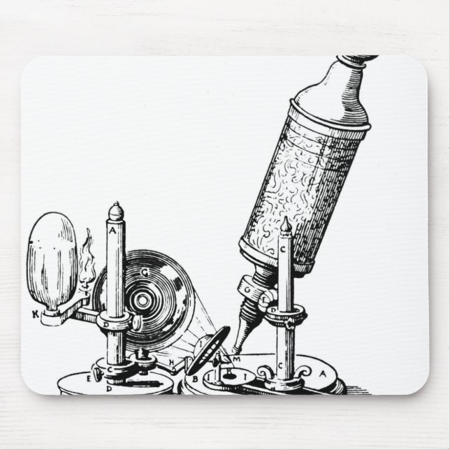 Robert Hooke's Microscope Mouse Mat (Front)