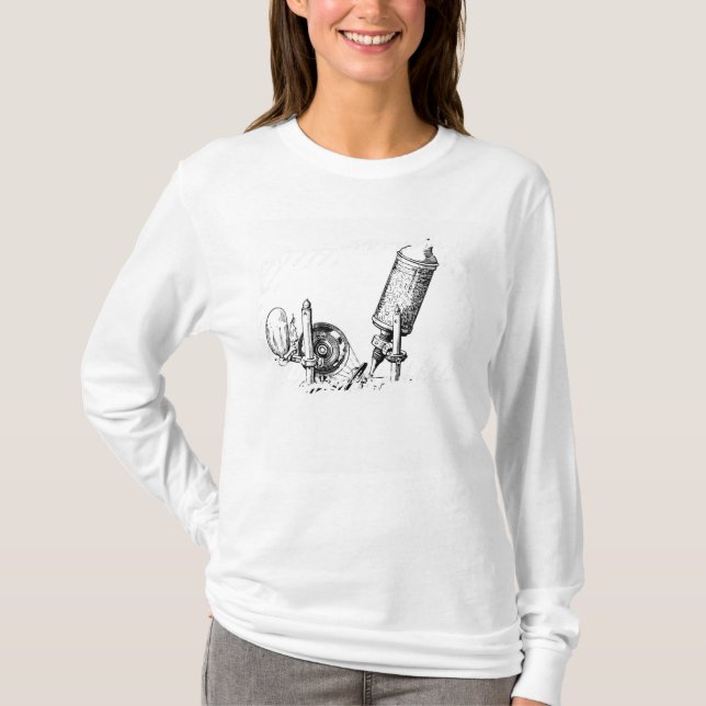 Robert Hooke's Microscope T-Shirt (Front)