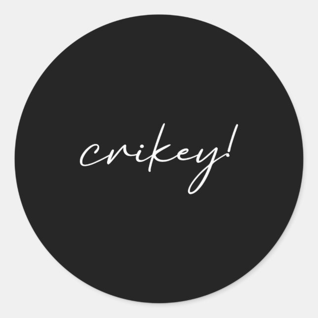 Robert Irwin Crikey Funny Meme  Classic Round Sticker (Front)