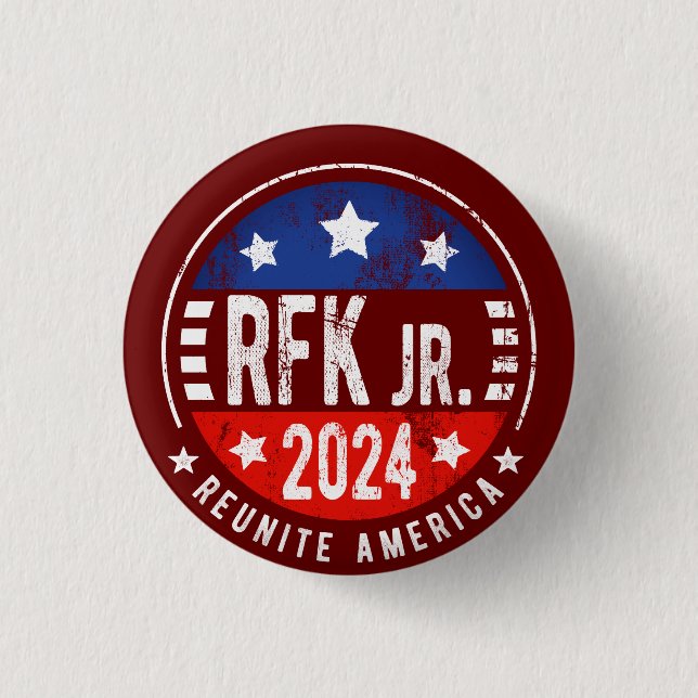 Robert Kennedy, Jr. for President 2024 3 Cm Round Badge (Front)