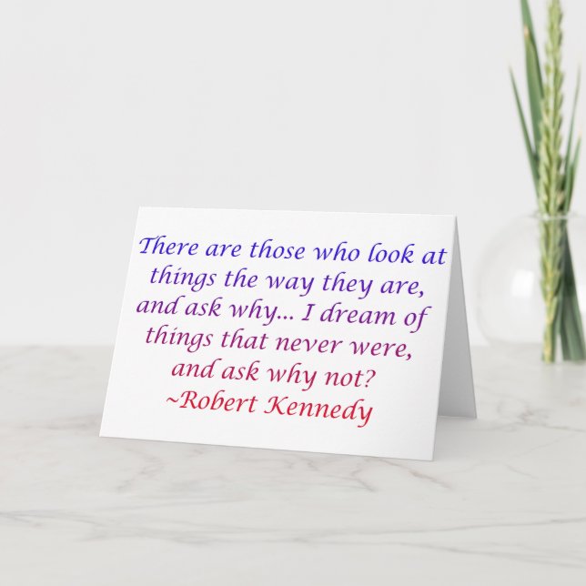 Robert Kennedy Quote Card (Front)