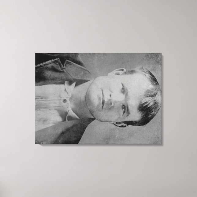 Robert LeRoy Parker "Butch Cassidy" Portrait Canvas Print (Front)