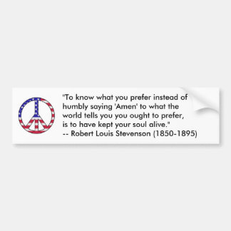 Robert Louis Stevenson Quote Bumper Sticker