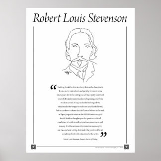 Robert Louis Stevenson Writing Quote Poster