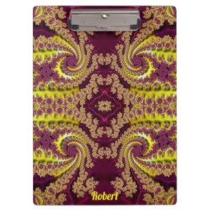 ROBERT ~ Maroon and Yellow design original Clipboard