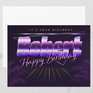 Robert Name First name lila retro card Birthday