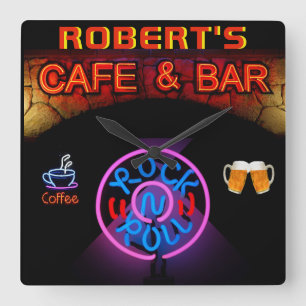 ROBERT - Name Neon Sign Bar Mancave Den Clock Fun