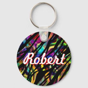Robert Personalised Colourful Keychain