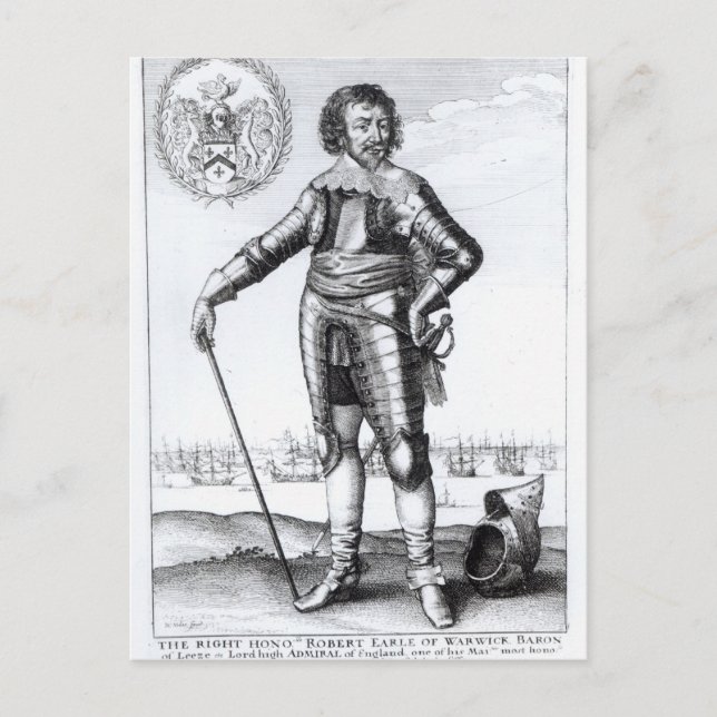 Robert Rich, 2nd Earl of Warwick Postcard (Front)