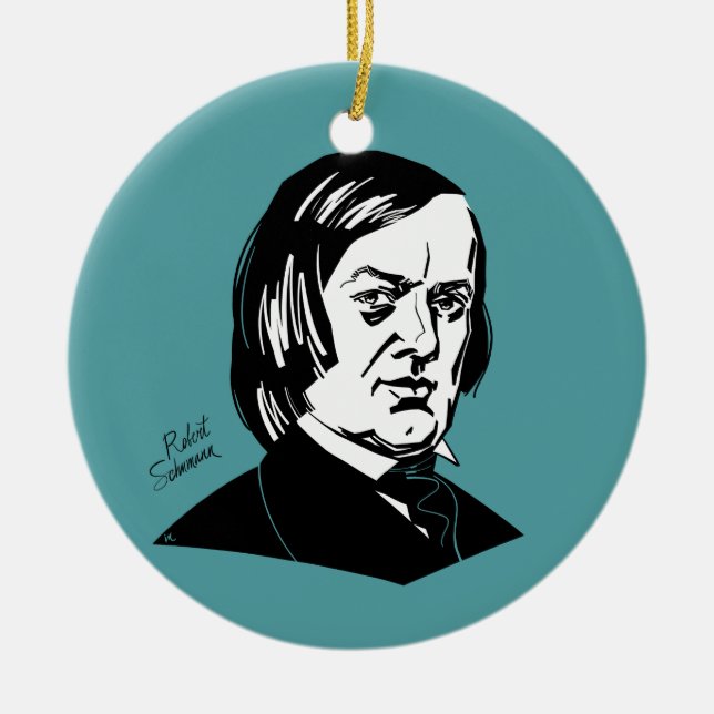 Robert Schumann Ceramic Tree Decoration (Front)