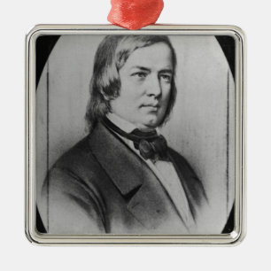 Robert Schumann  engraved from a photograph Metal Tree Decoration
