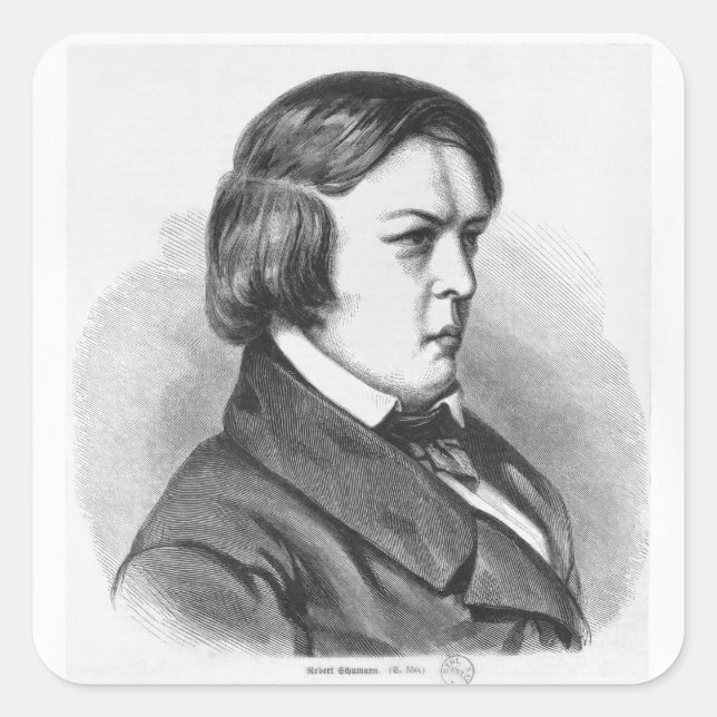 Robert Schumann Square Sticker (Front)