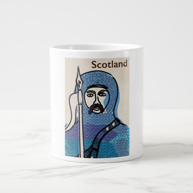Robert the Bruce Scotland travel poster Large Coffee Mug (Front)