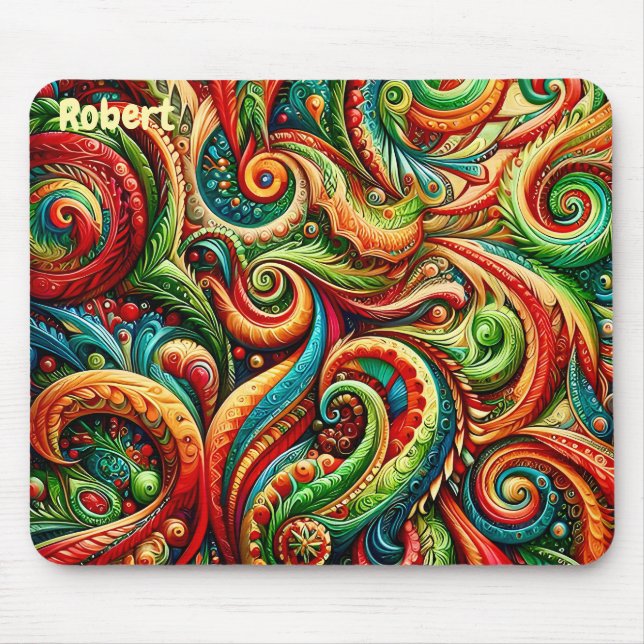 ROBERT  ~ Wild Birthday Pattern ~ Mousepad (Front)