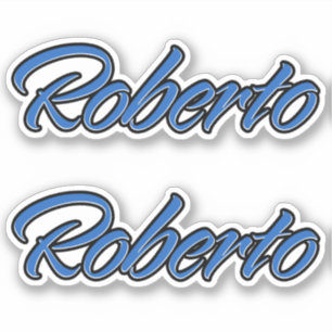 Roberto name blue sticker Sticker Sticker Sticker