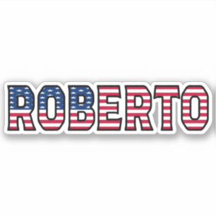 Roberto Name Vorname USA Sticker Stickerset