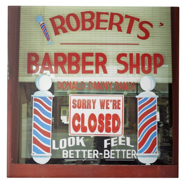 Roberts Barber Shop Tile (Front)