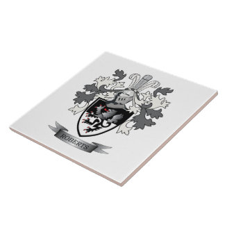 Roberts Family Crest Coat of Arms Tile