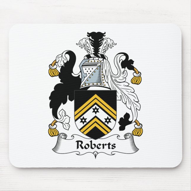 Roberts Family Crest Mouse Mat (Front)