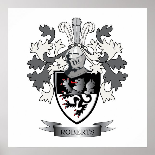 Roberts Family Crest Poster (Front)