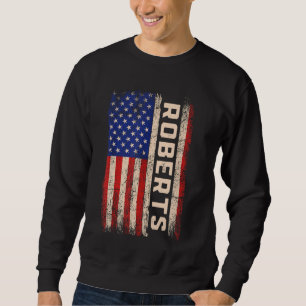 Roberts Last Name Shirt Roberts Name American Flag