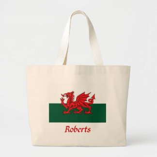Roberts Welsh Flag Large Tote Bag
