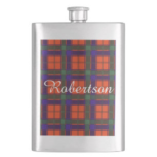 Robertson clan Plaid Scottish tartan Hip Flask