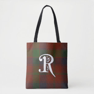 Robertson Clan Tartan Monogram Tote Bag