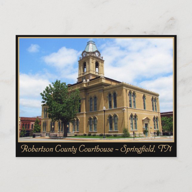 Robertson County Courthouse - Springfield, TN Postcard (Front)