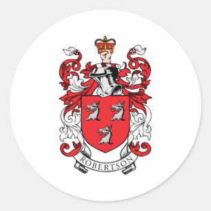 Robertson Family Coat of Arms Classic Round Sticker