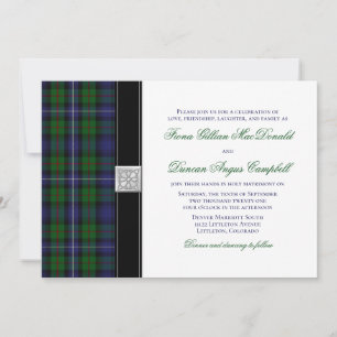 Robertson Hunting Tartan Celtic Wedding Invitation