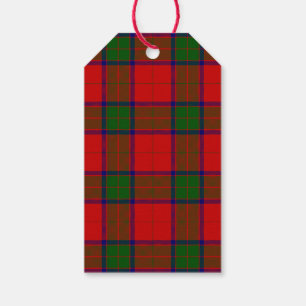 Robertson tartan red green plaid gift tags