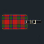 Robertson tartan red green plaid luggage tag<br><div class="desc">Robertson clan tartan red green plaid</div>
