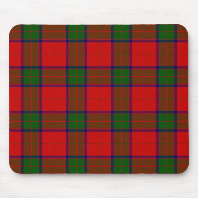 Robertson tartan red green plaid mouse mat (Front)