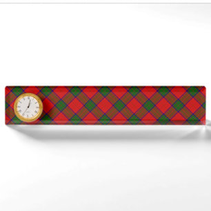 Robertson tartan red green plaid nameplate