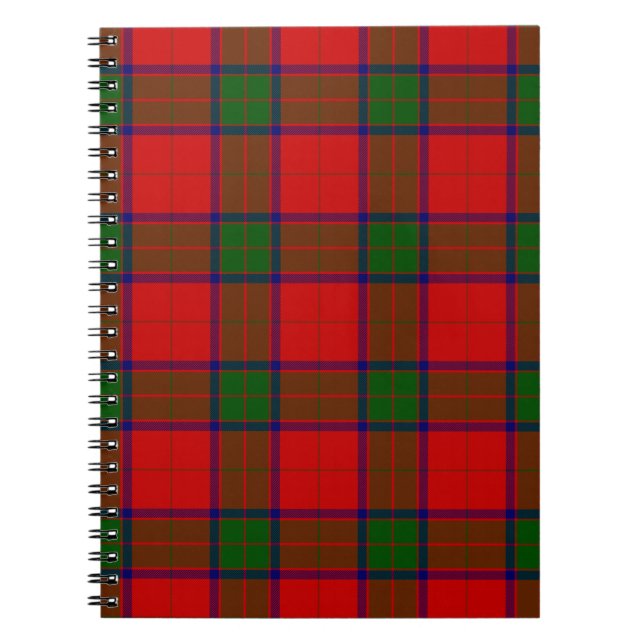 Robertson tartan red green plaid notebook (Front)