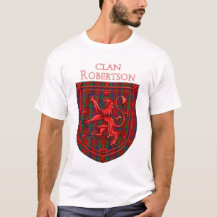 Robertson Tartan Scottish Plaid Lion Rampant T-Shirt