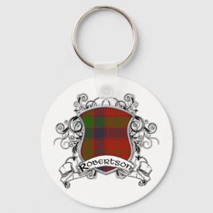 Robertson Tartan Shield Key Ring