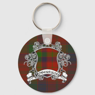 Robertson Tartan Shield Key Ring