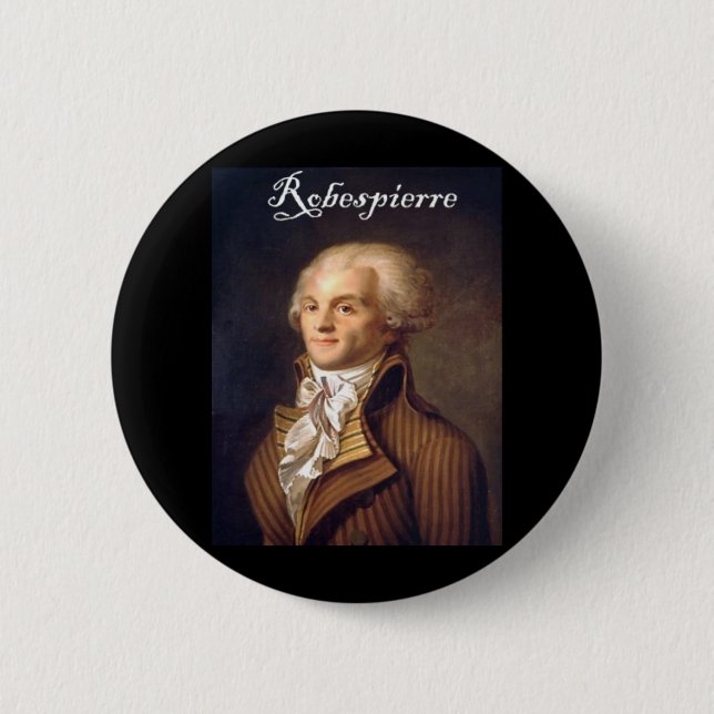 Robespierre 1 with blackadder 6 cm round badge (Front)