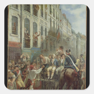 Robespierre  and Saint-Just Square Sticker