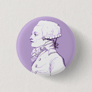 Robespierre profile in Lavender 3 Cm Round Badge