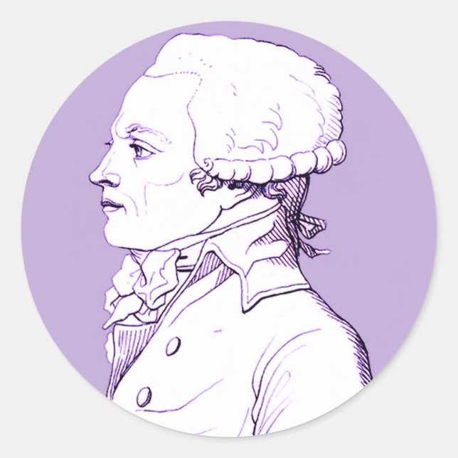 Robespierre profile in Lavender Sticker (Front)