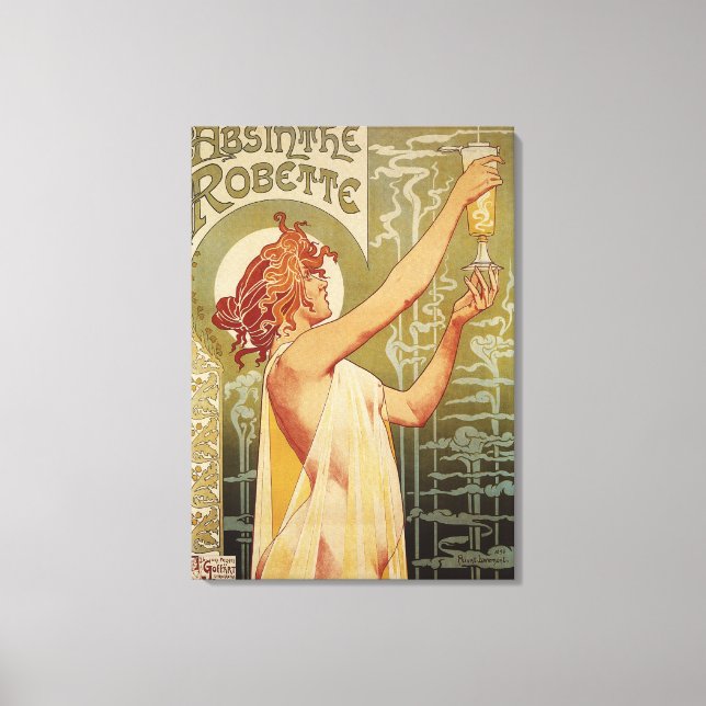 Robette Absinthe Advertisement Poster Canvas Print (Front)