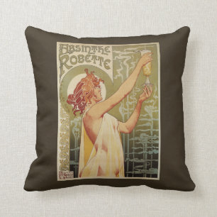 Robette Absinthe Advertisement Poster Cushion