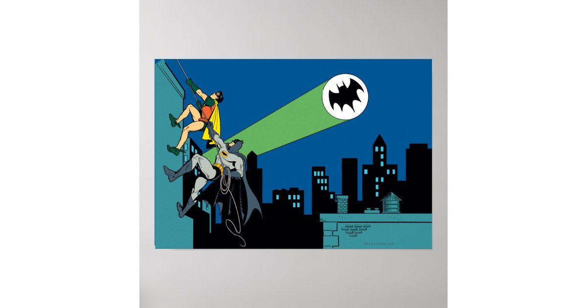 Robin And Batman Climb Poster | Zazzle