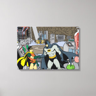Robin And Batman Handshake Canvas Print